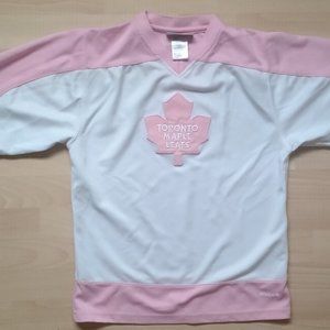 GIRLS REEBOK TORONTO MAPLE LEAFS HOCKEY JERSEY SIZE 14 L